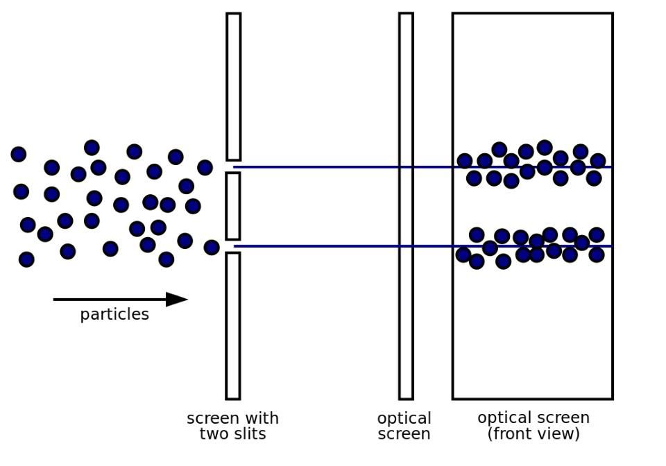 If you measure which slit an electron goes through, you don't get an interference pattern on the screen behind it. Instead, the electrons behave not as waves, but as classical particles.